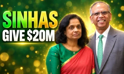 Anuradha Vikas Sinha donate 20 million to UNT