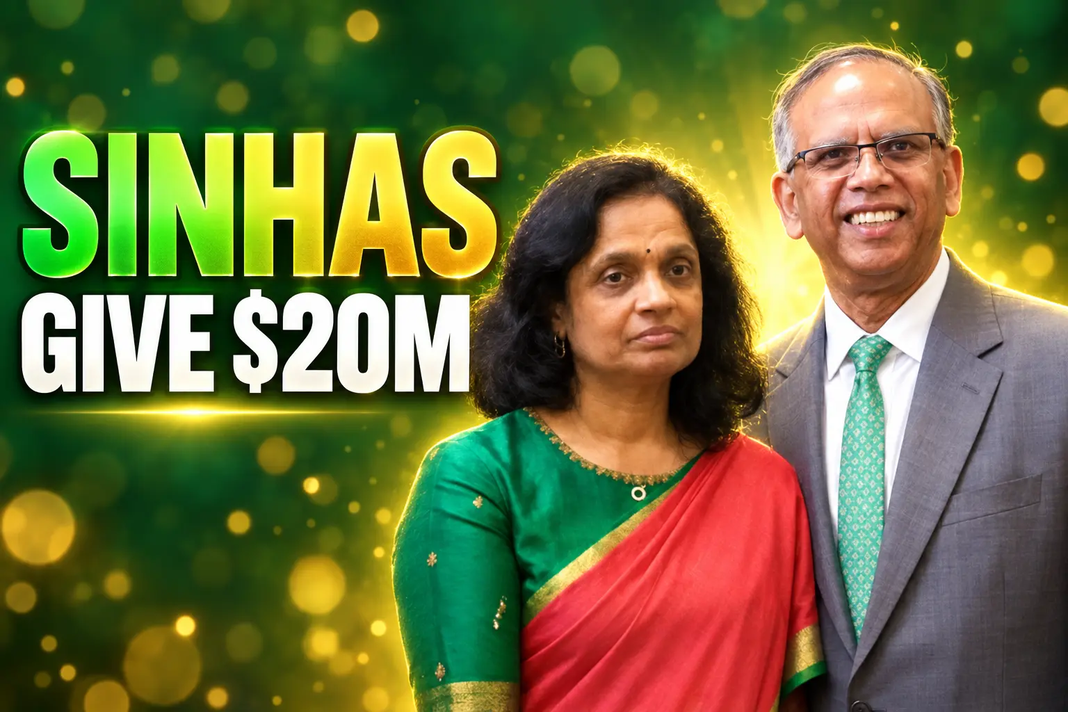 Anuradha Vikas Sinha donate 20 million to UNT