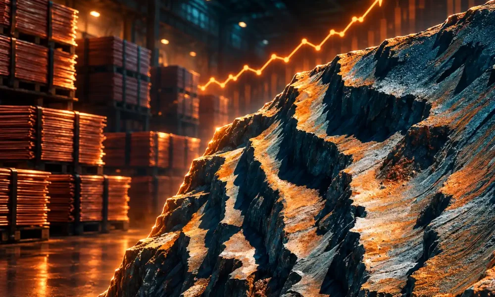 LME copper tenth weekly gain Comex record stocks